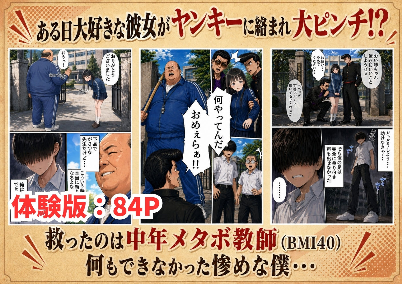 【昭和編】想いを寄せていたクラスメイトが中年メタボ教師（BMI40）と肉体関係だった件_003