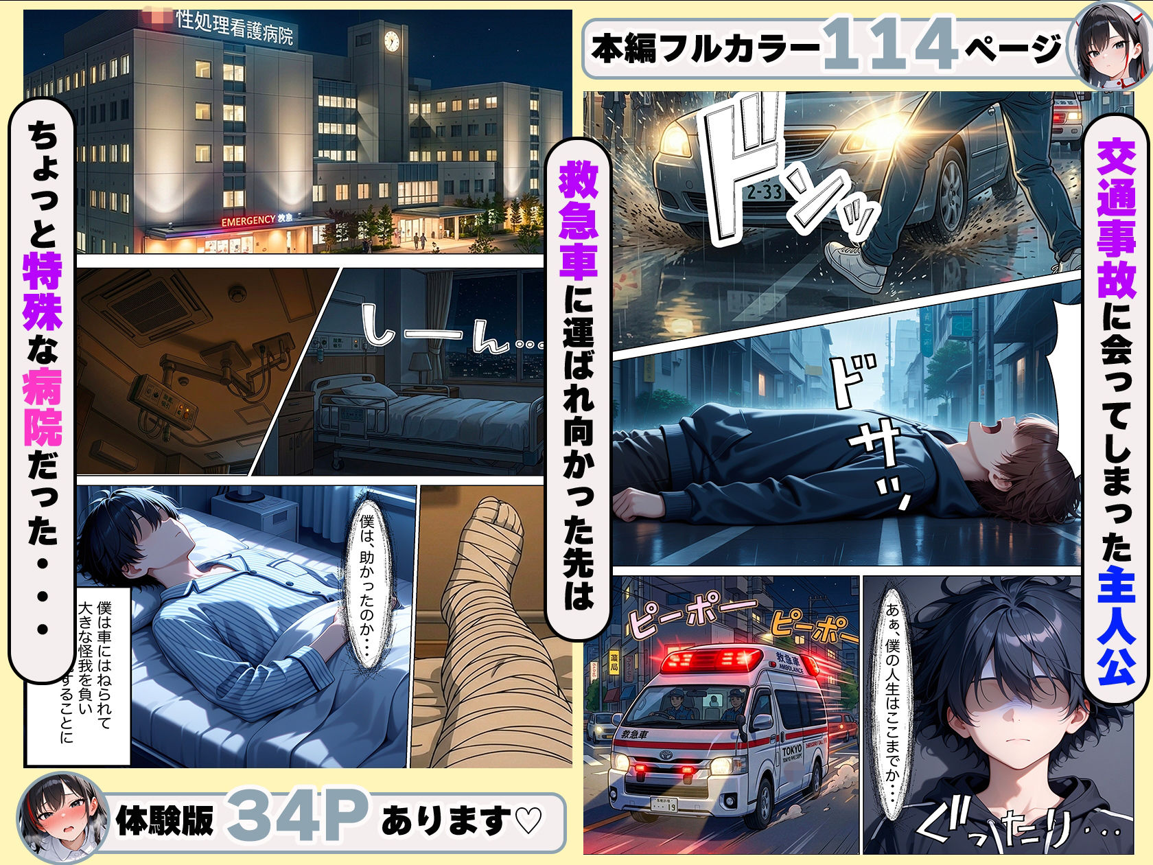 入院したらギャルナース達に性処理看護で搾精されまくる_001